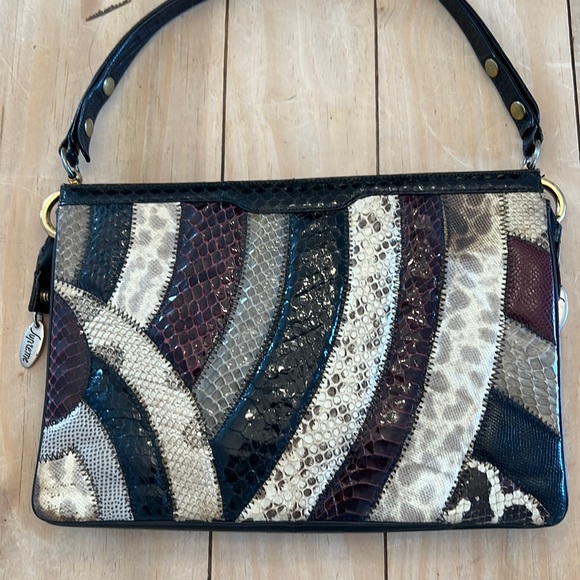 70s “Bags by Supreme” Exotic Patchwork Genuine Snakeskin/Python/Lizard Hand-Bag - Picture 4 of 16